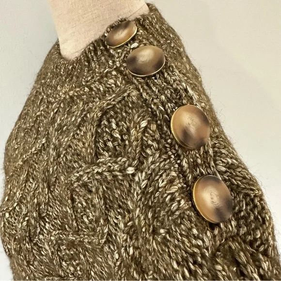 Sezane James Jumper Olive Chiné - Size S - Picture 12 of 16